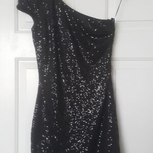 Elegant Black Sequin Dress